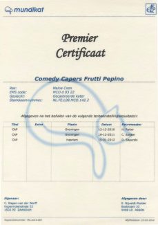 2014-03-23 MUNDIKAT Comedy Capers Frutti Pepino PREMIER - certificaat-1